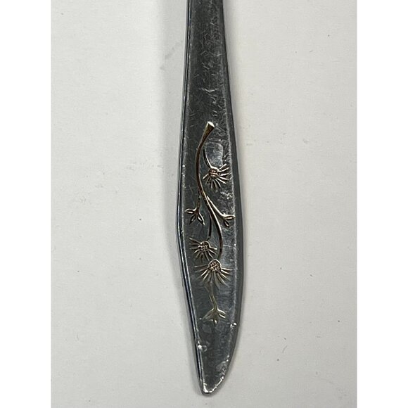 Sears Roebuck Stainless Misty Isle Floral Pattern Teaspoon SPOON 6.25" *Flaws* - Picture 2 of 4
